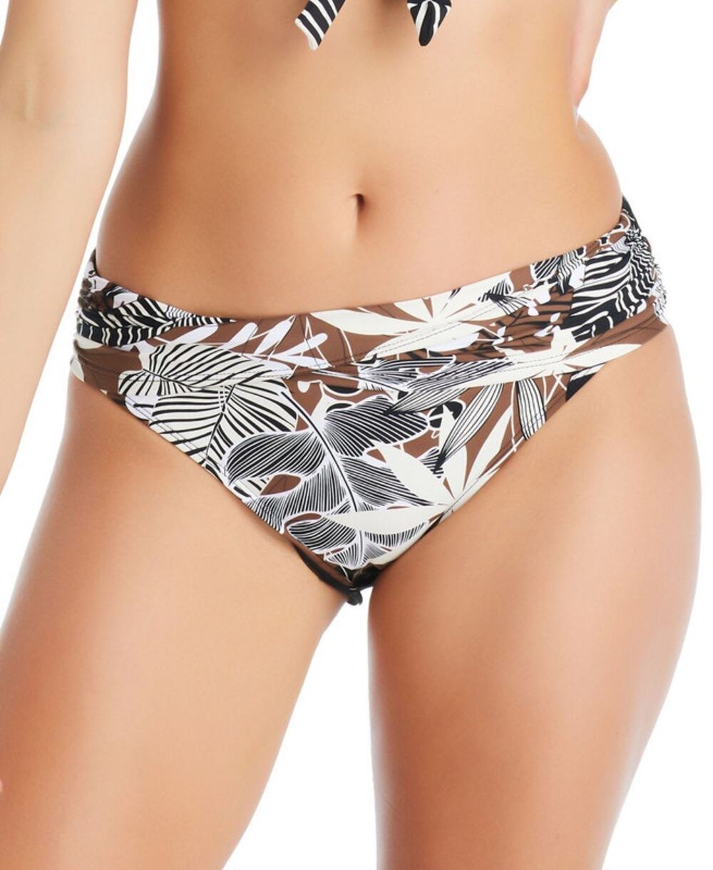 Bleu by Rod Beattie Sarong Hipster Bikini Bottoms Size 12 Bold Moves Black New